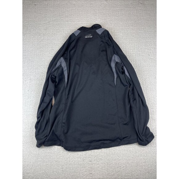 Arcticwear Arctic Cat Pullover Mens Medium 1/4 Zip Black Shirt Jacket - Picture 12 of 13